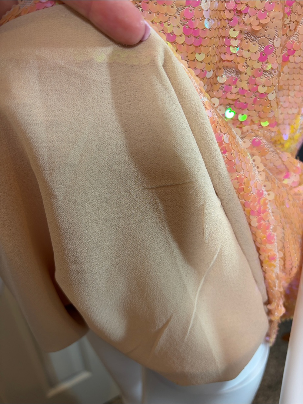Buddy Love Peach Sequin Mini Dress - Picture 6 of 6